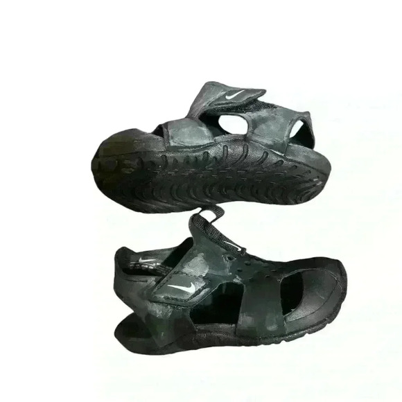 Nike Sunray Protect Black Lightweight Closed Toe Sandals Toddler Water Shoes 5C - Picture 2 of 4